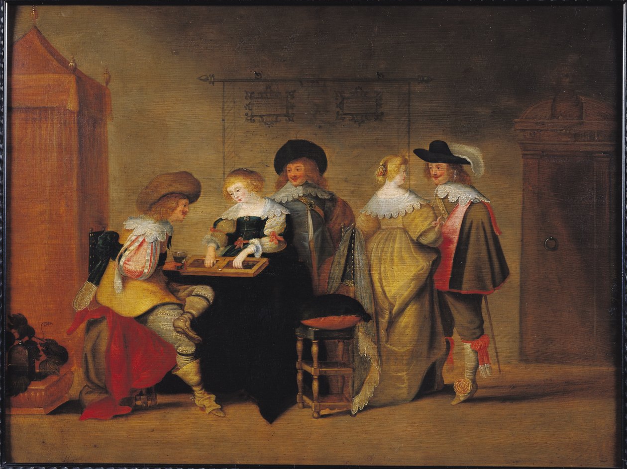 Backgammonspelare av Christoffel Jacobsz van der Lamen