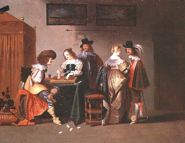 Backgammonspelare, 1600-talet av Christoffel Jacobsz van der Lamen