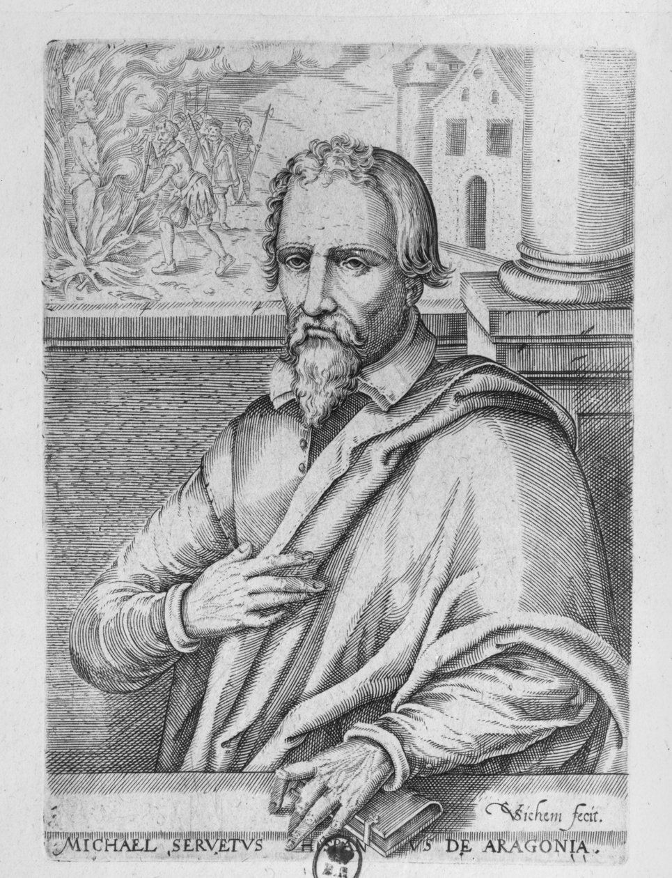 Mikael Servetus (1511-53) av Christoffel van the Elder Sichem