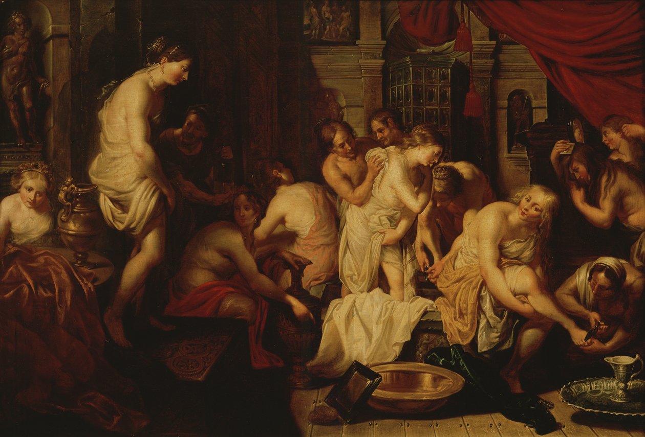 Kvinnor som badar av Christoffel Jacobsz van der Lamen