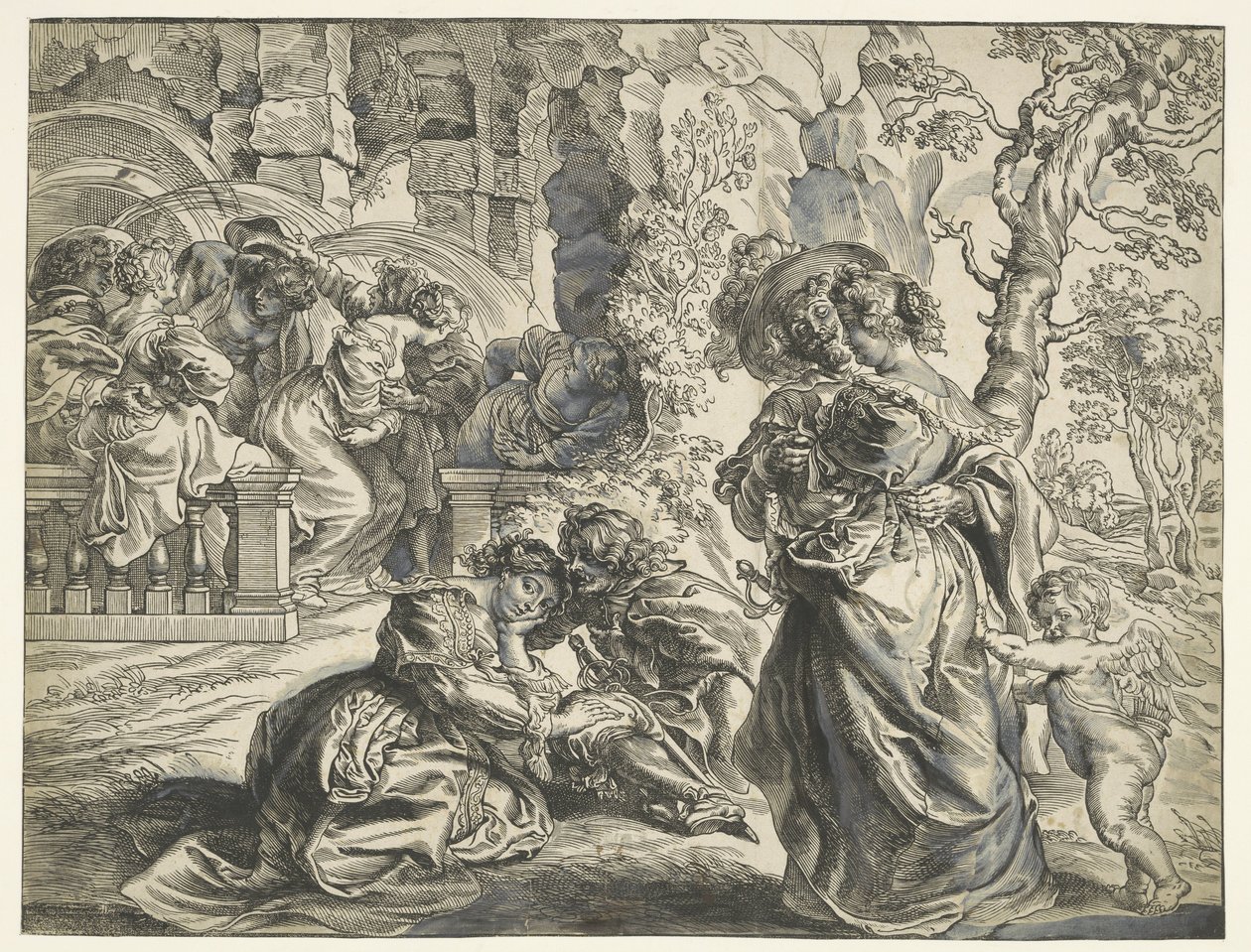 Love Garden (höger blad) av Christoffel Jegher