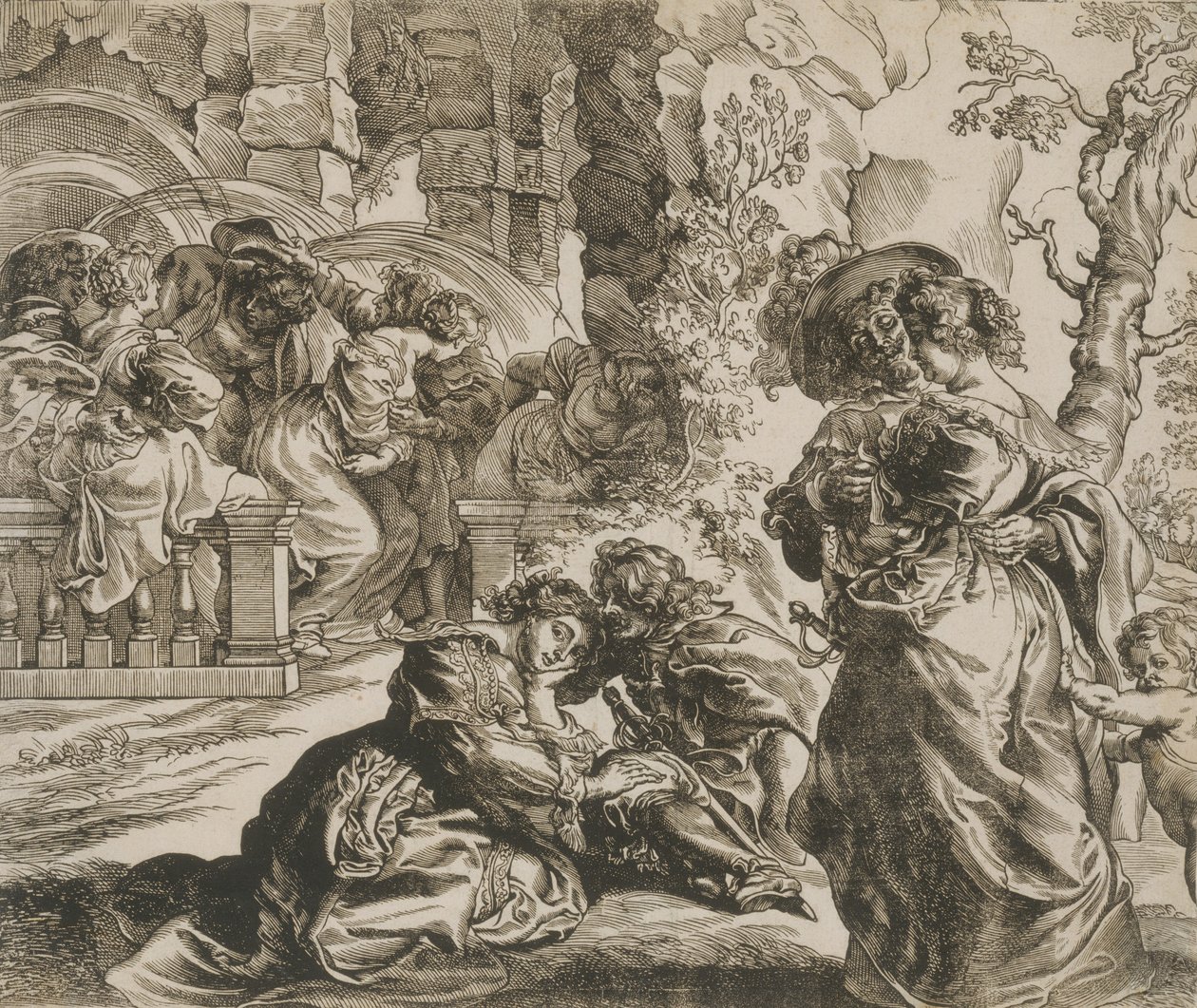 Kärlekens trädgård till höger, 1630-talet. av Christoffel Jegher