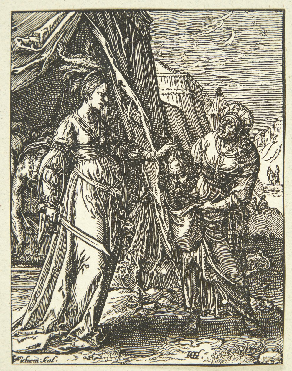 Judith med huvudet av Holofernes av Christoffel van