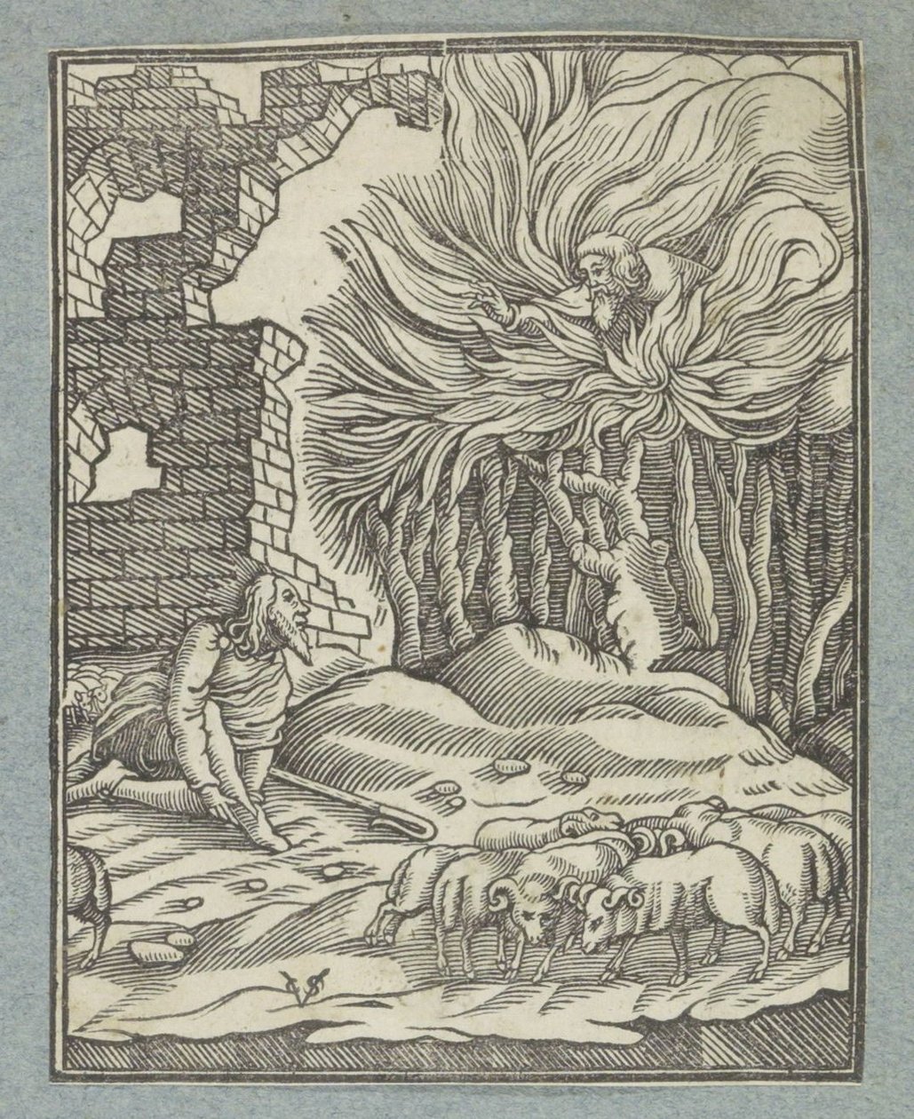 Moses och den brinnande busken av Christoffel van Sichem (II)