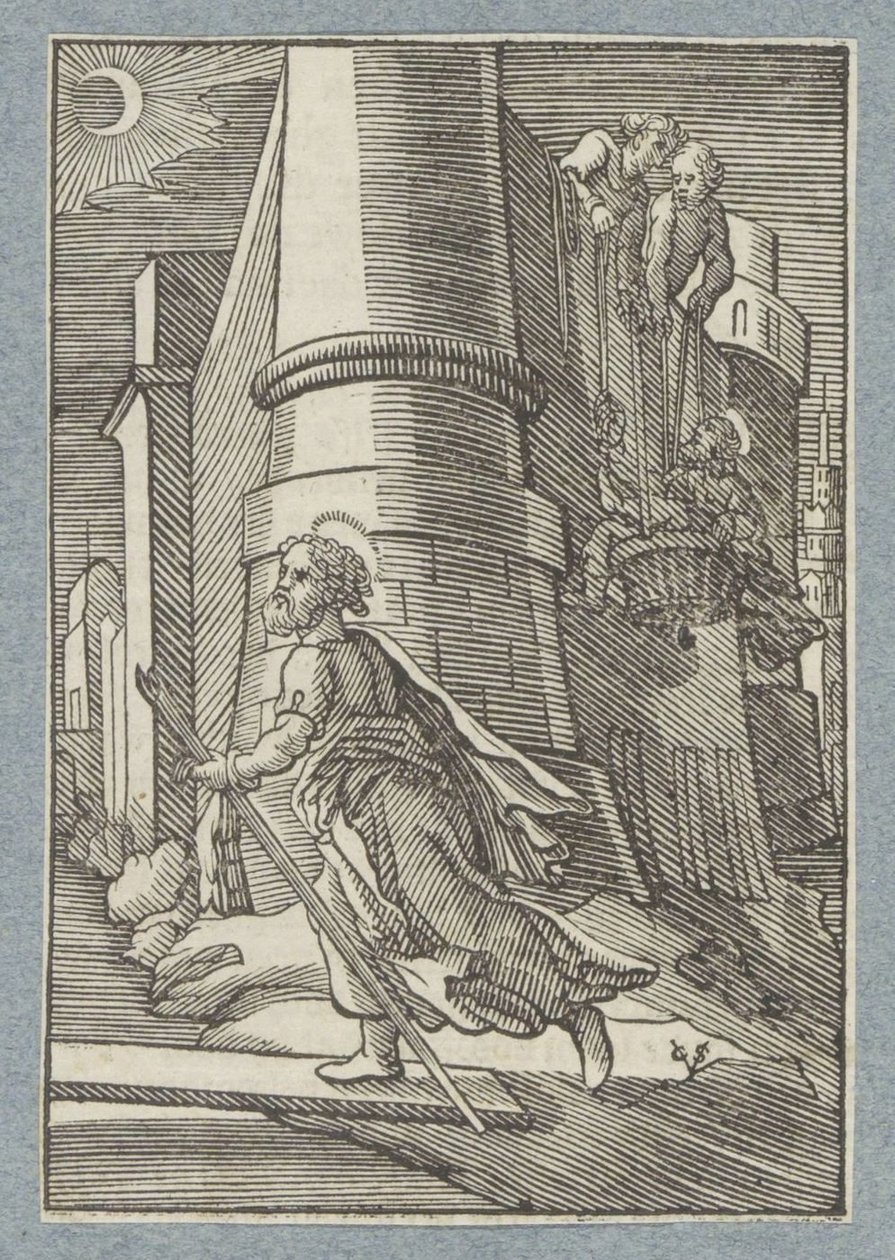 Pauls flykt från Damaskus av Christoffel van Sichem (II)