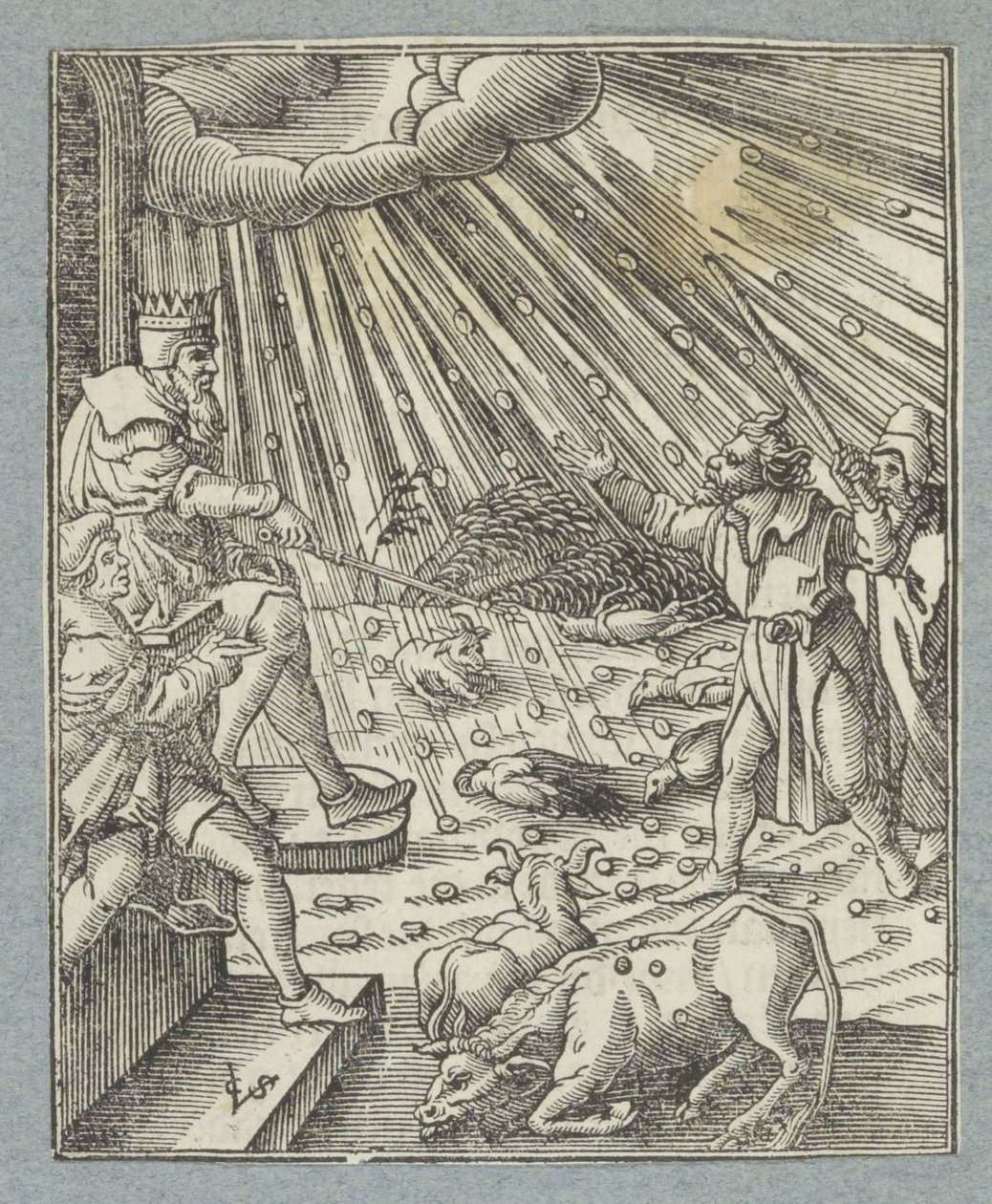 Boskapspest eller hagel- och åskväderpest av Christoffel van Sichem (II)