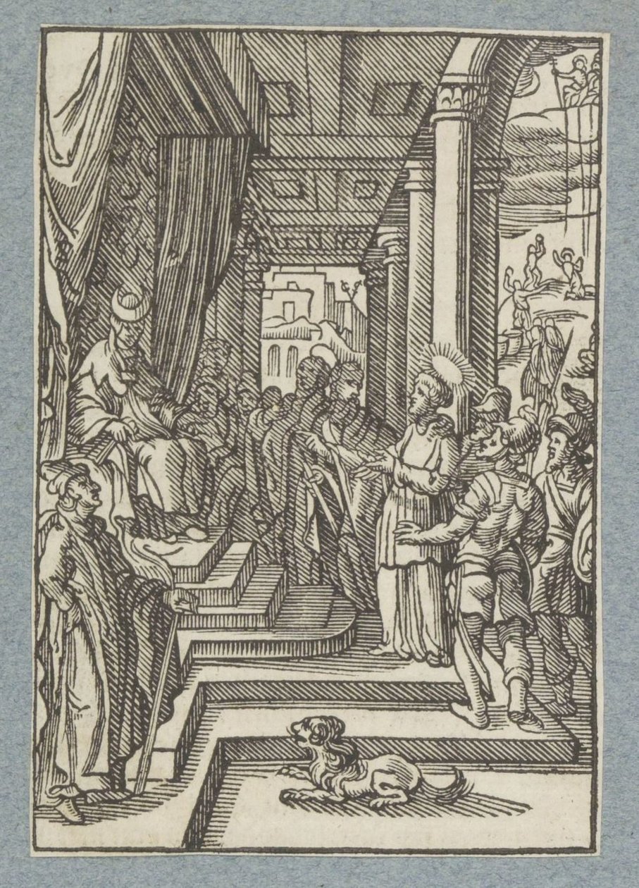 Stefanus inför översteprästen av Christoffel van Sichem (II)