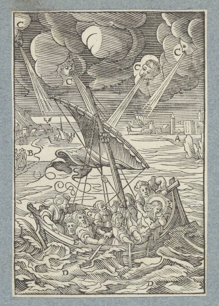 Storm på Galileiska sjön av Christoffel van Sichem (II)