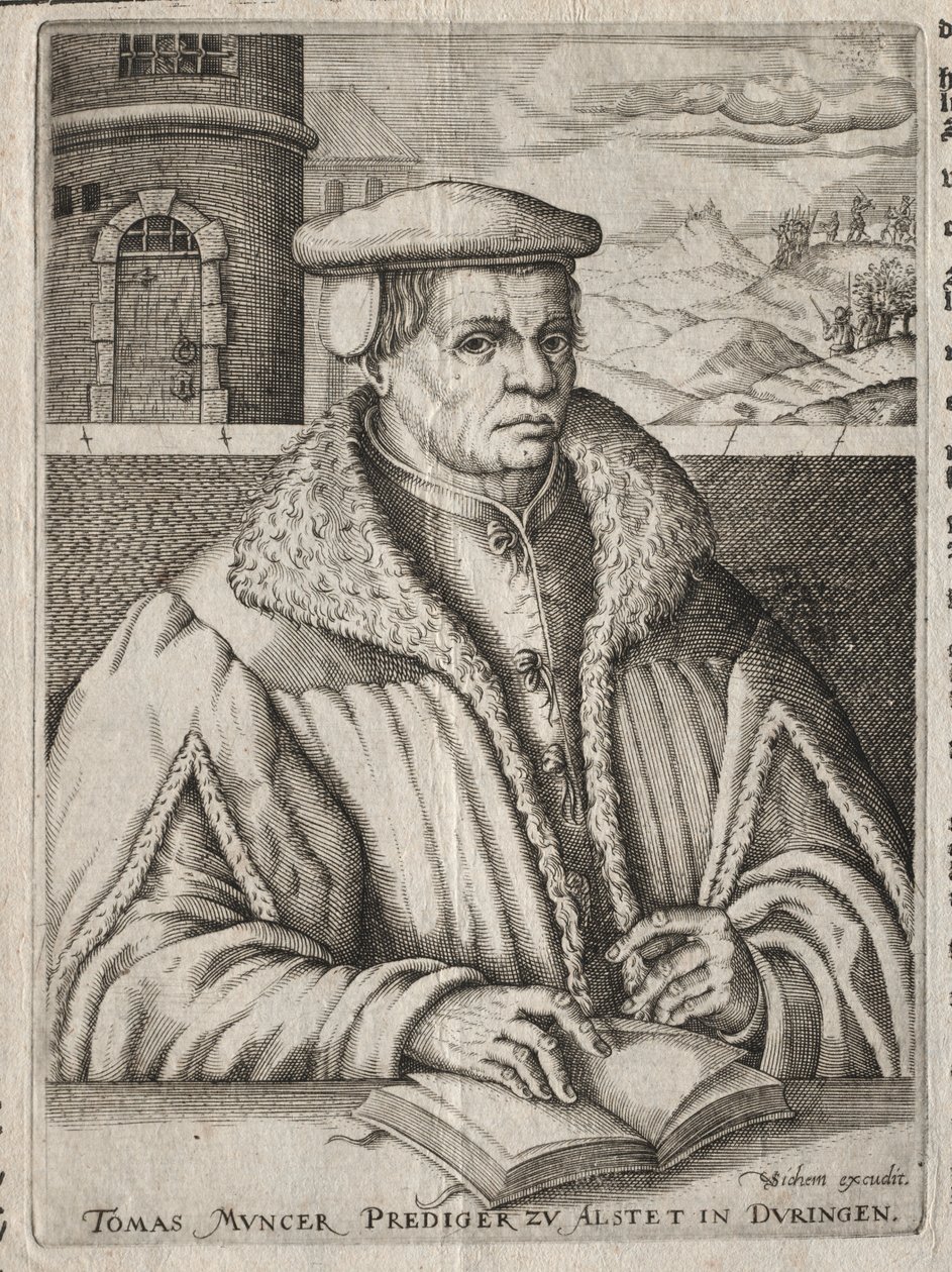 Porträtt av Thomas Munzer av Christoffel van Sichem