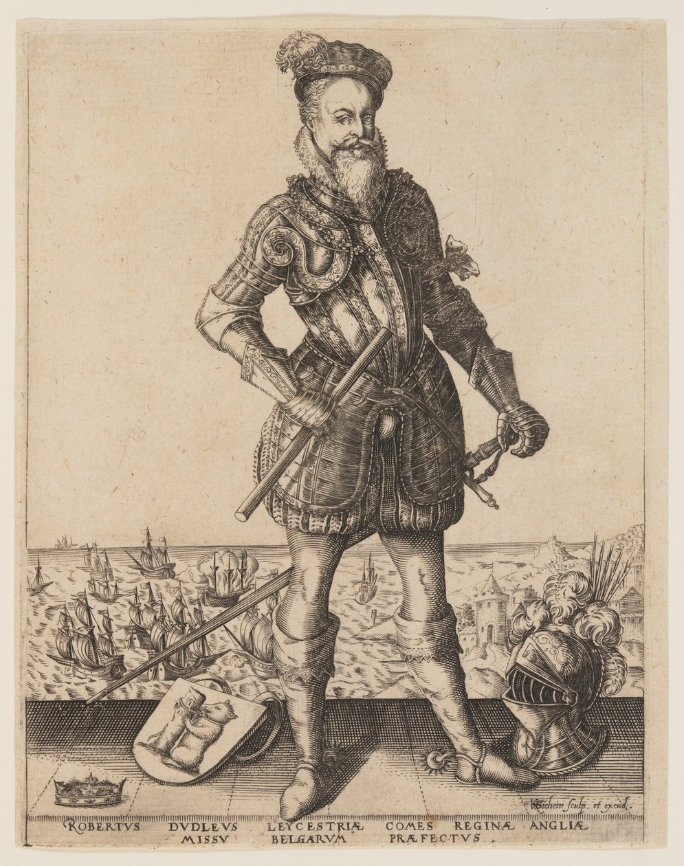 Robert Dudley, earl av Leicester av Christoffel van Sichem I