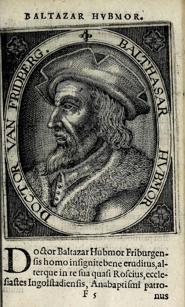 Balthasar Hubmaier, illustration från 