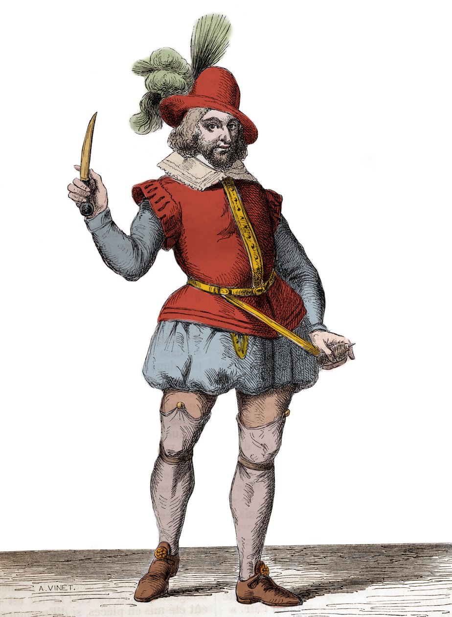 Porträtt av Francois Ravaillac, mördaren av Henri IV (1553-1610) gravyr efter Sichem, Christoffel van den äldre (1546-1624) - Porträtt en pied de Francois Ravaillac (1578-1610) mördare av kung Henrik IV (1553-1610) av Christoffel van the Elder Sichem