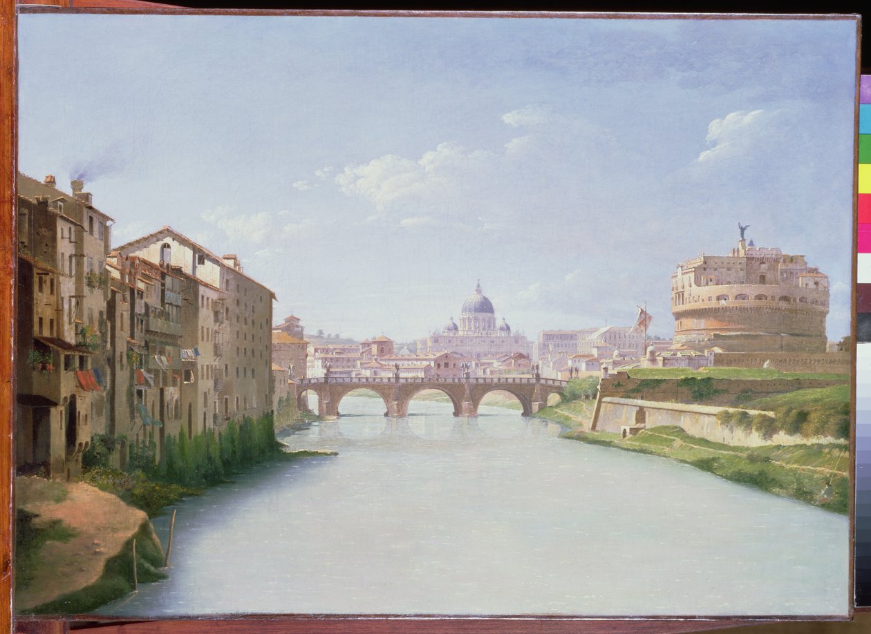 Utsikt över Ponte och Castel Sant