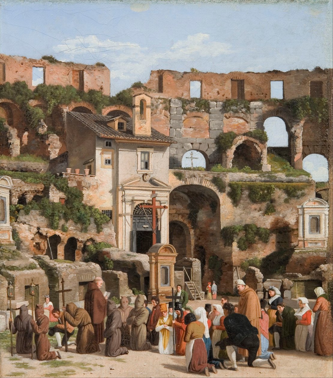 Utsikt över det inre av Colosseum av Christoffer Wilhelm Eckersberg