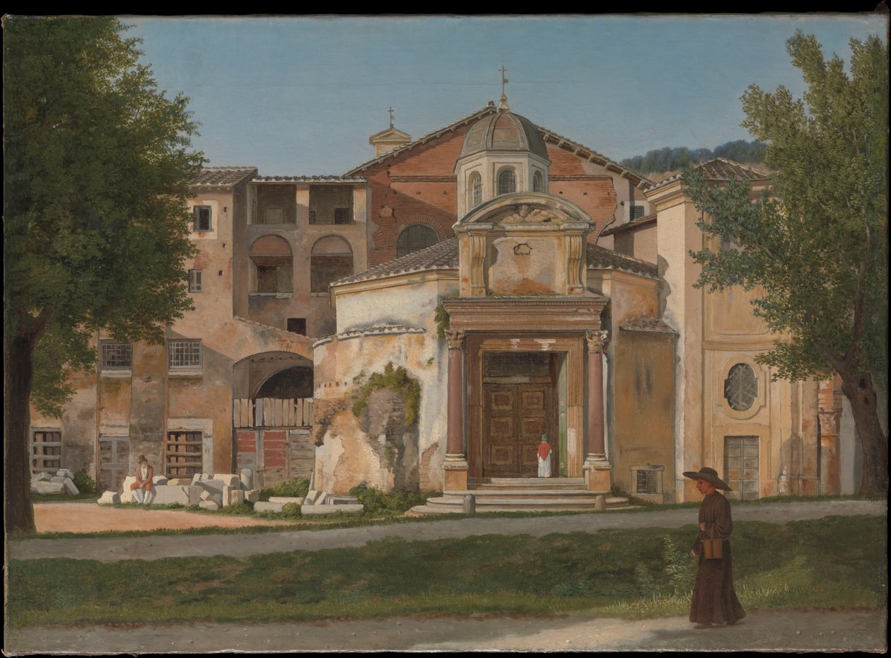 En del av Via Sacra i Rom (kyrkan för de heliga Cosmas och Damian) av Christoffer Wilhelm Eckersberg