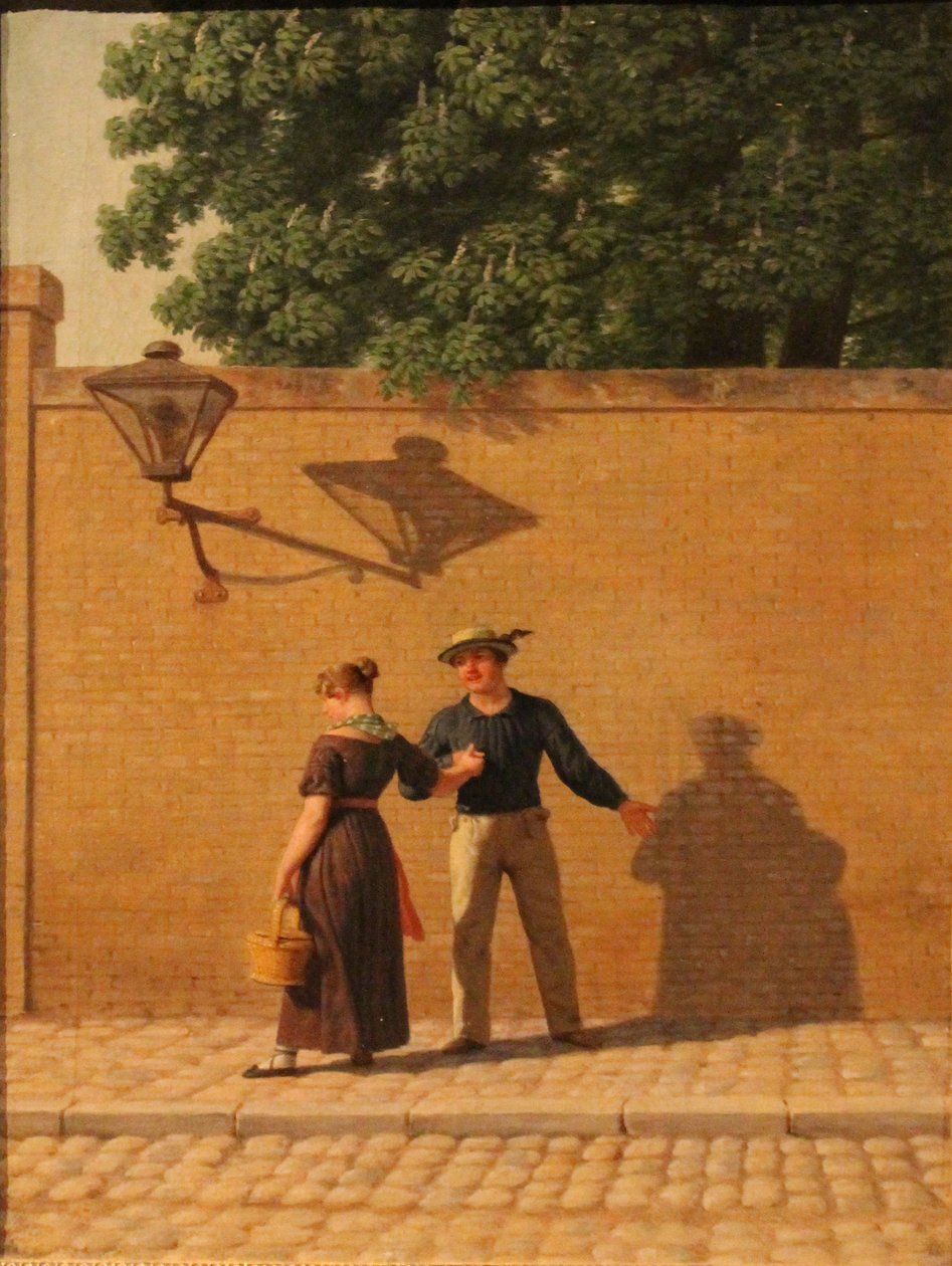 Danska:  En matros, som tager afsked med sin pige En sjöman som tar avsked av sin flicka av Christoffer Wilhelm Eckersberg