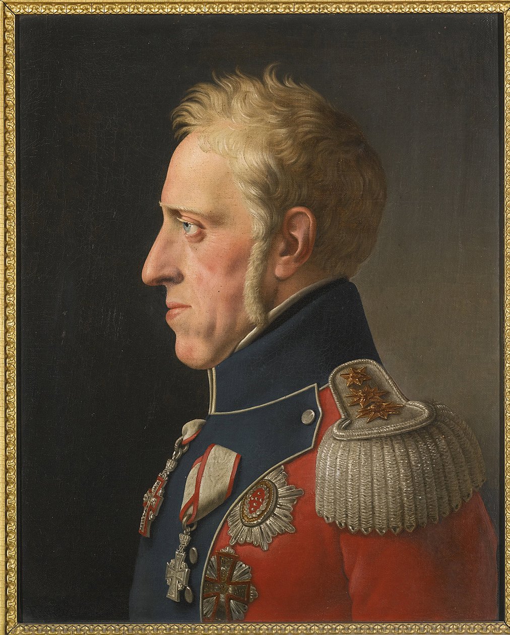 Frederic VI de Danemark - Porträtt av Fredrik VI av Danmark (1768-1839) - Christoffer-Wilhelm Eckersberg (1783-1853). Olja på duk av Christoffer Wilhelm Eckersberg
