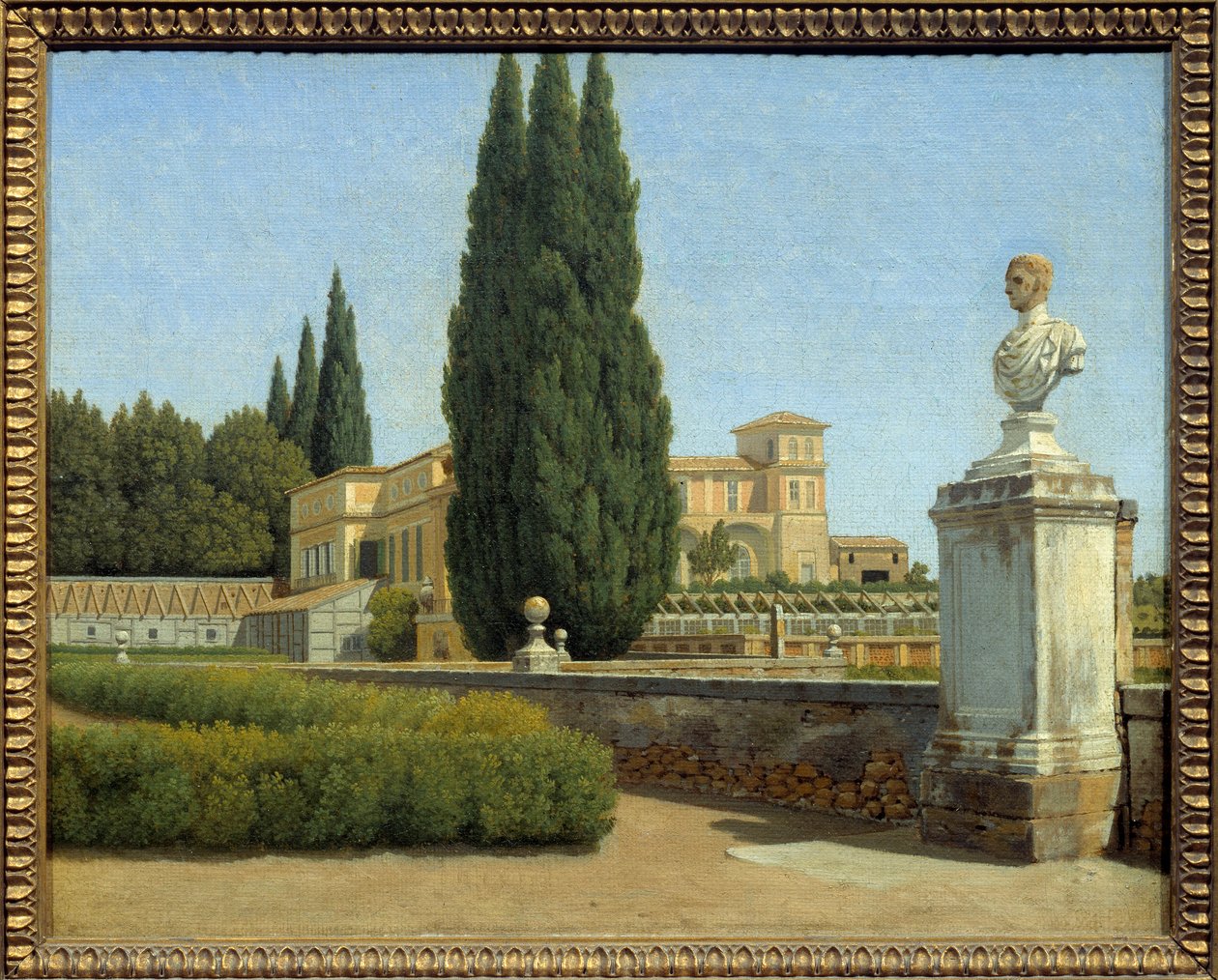 I trädgårdarna i Villa Albani. Målning av Christoffer Wilhelm Eckersberg (1783-1853) Ec. Dan. av Christoffer Wilhelm Eckersberg