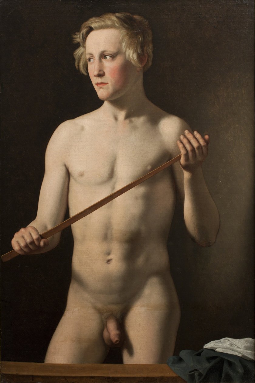 Stående manlig modell Carl Frørup av Christoffer Wilhelm Eckersberg