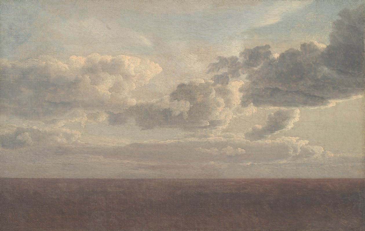Studie av moln över havet av Christoffer Wilhelm Eckersberg