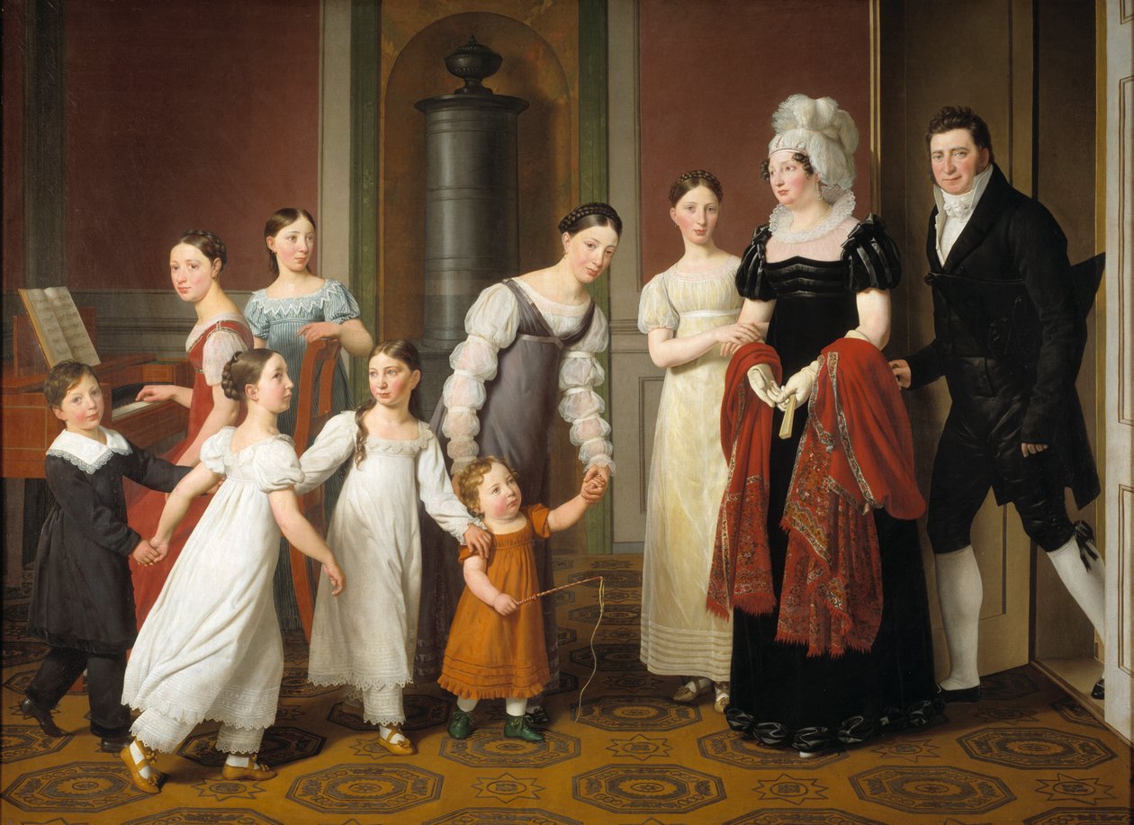 Familjen Nathanson, 1818. av Christoffer Wilhelm Eckersberg