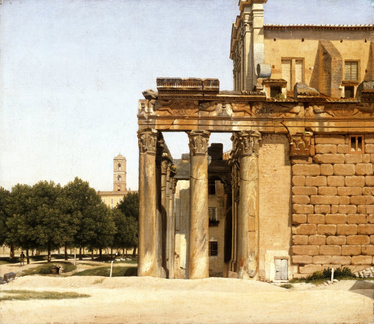 Utsikt över Via Sacra, Rom, 1814 av Christoffer Wilhelm Eckersberg