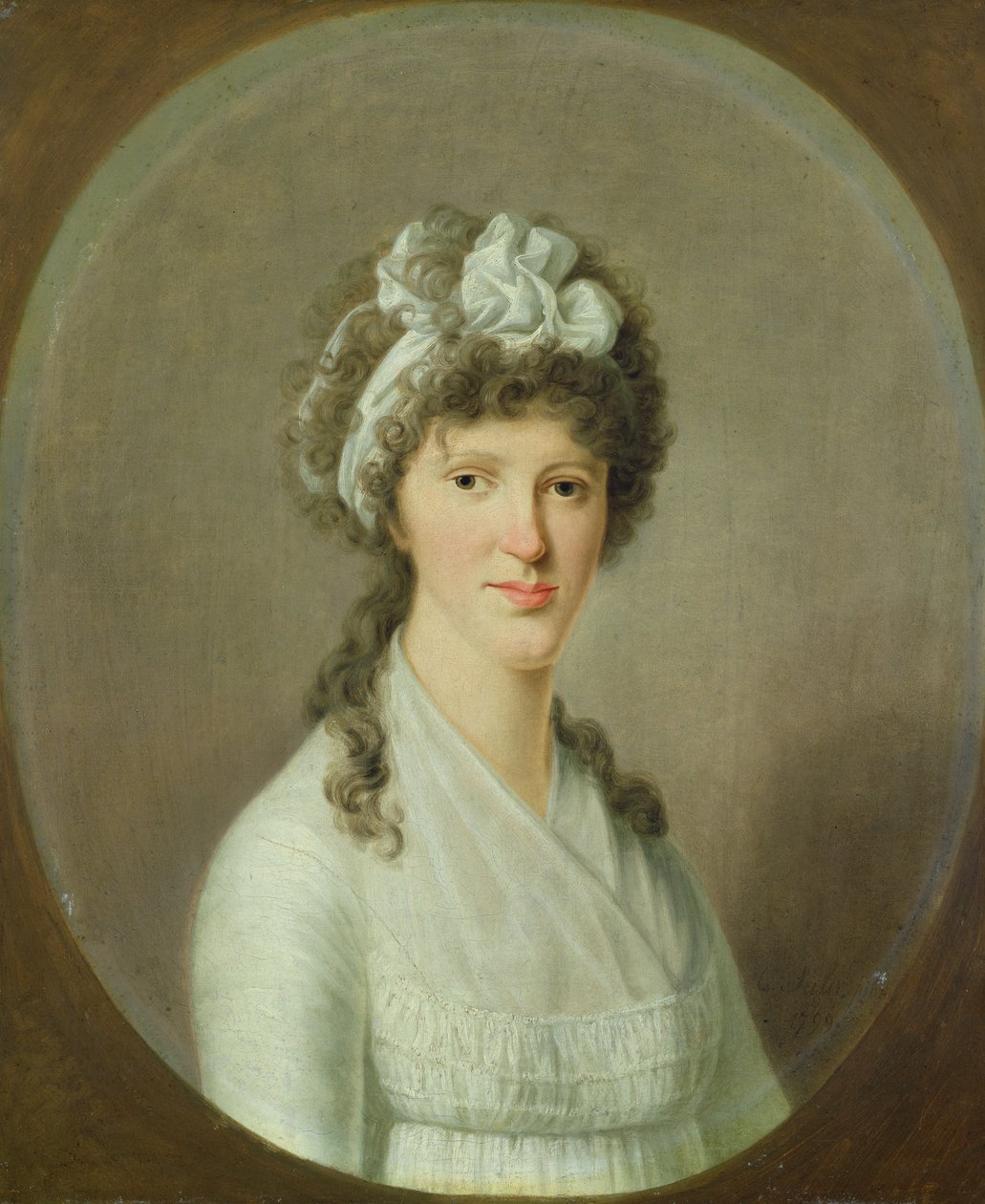 Porträtt av en ung kvinna, 1799 av Christoph Suhr