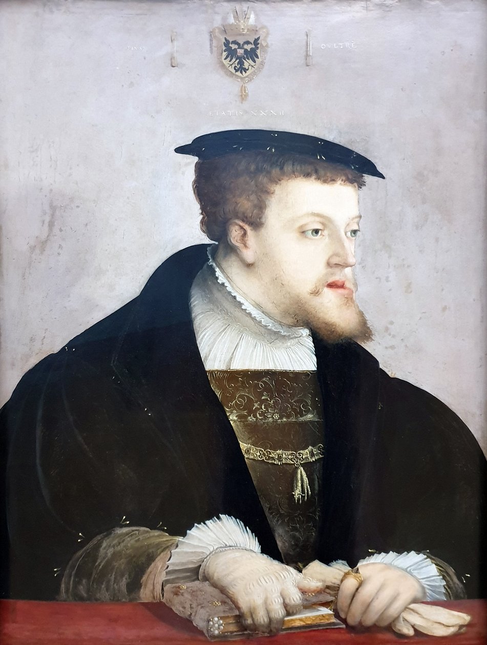 German: Kaiser Karl V. (1500-1558) Emperor Karl V. av Christoph Amberger