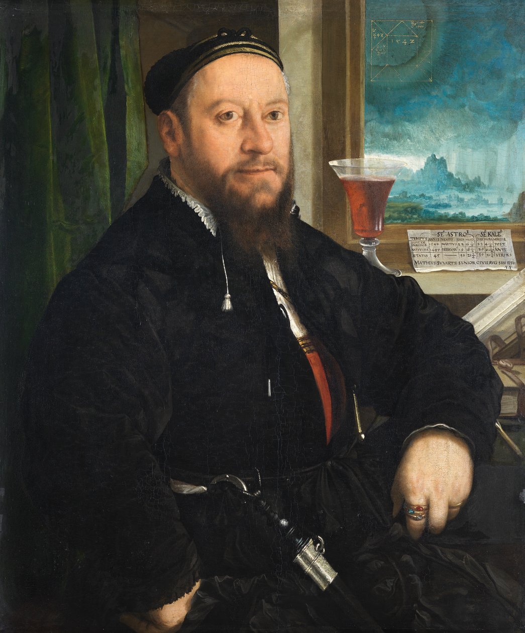 Porträtt av Matthäus Schwarz av Christoph Amberger