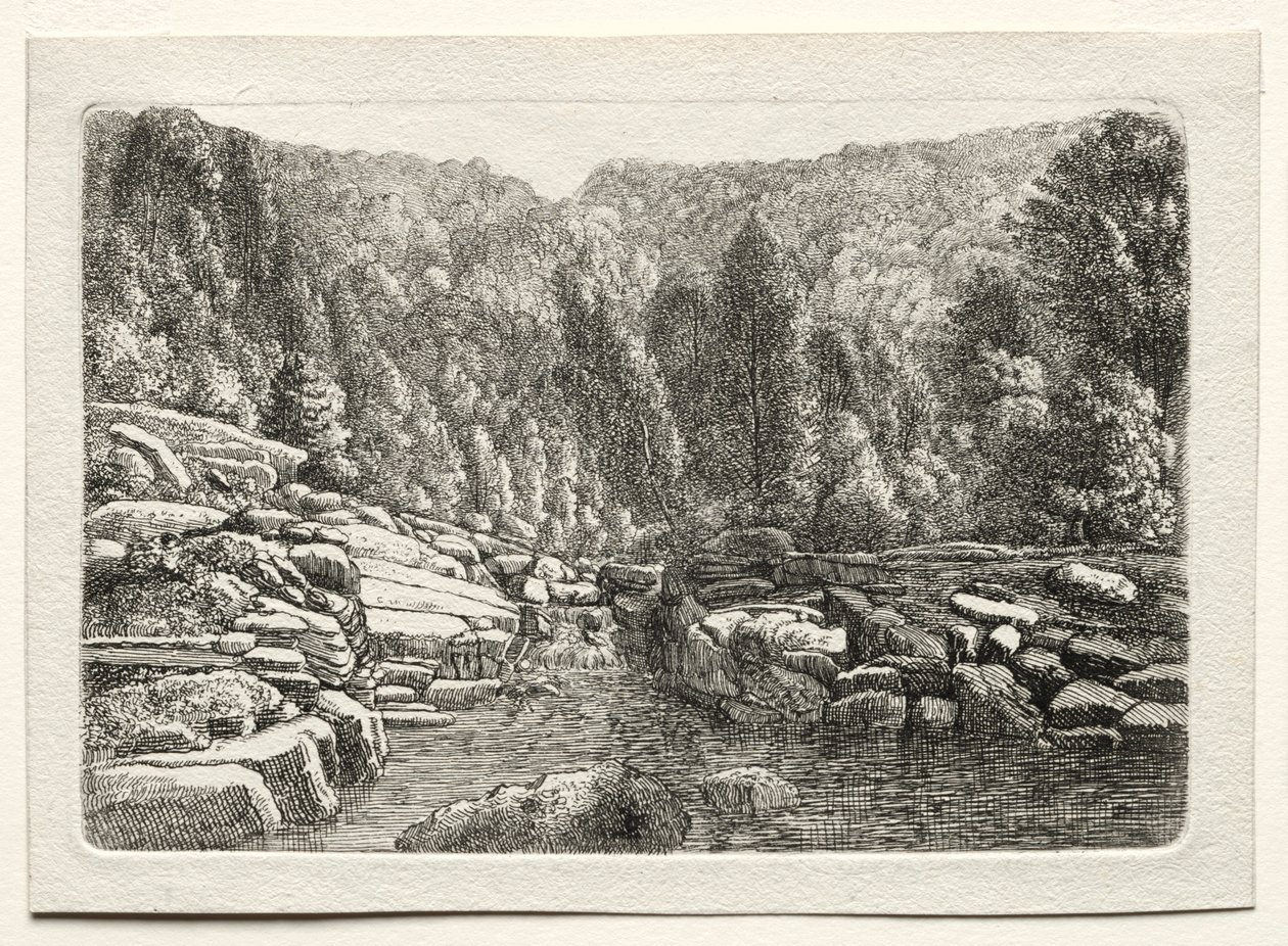 Vatten i bergen, ca. 1790-1800. av Christoph Nathe