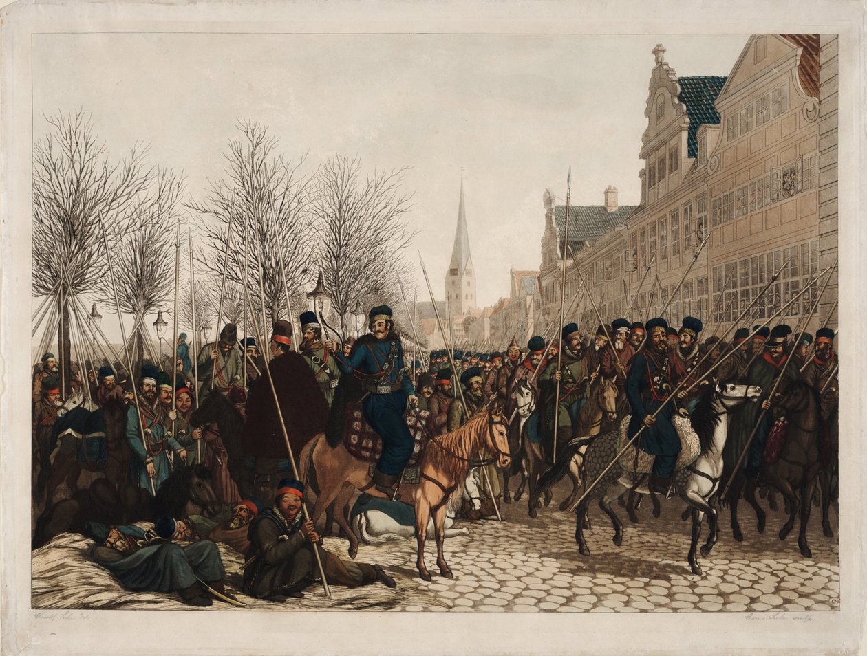 Kosacker i Hamburg, 18 mars 1813, 1813 av Christoph Suhr