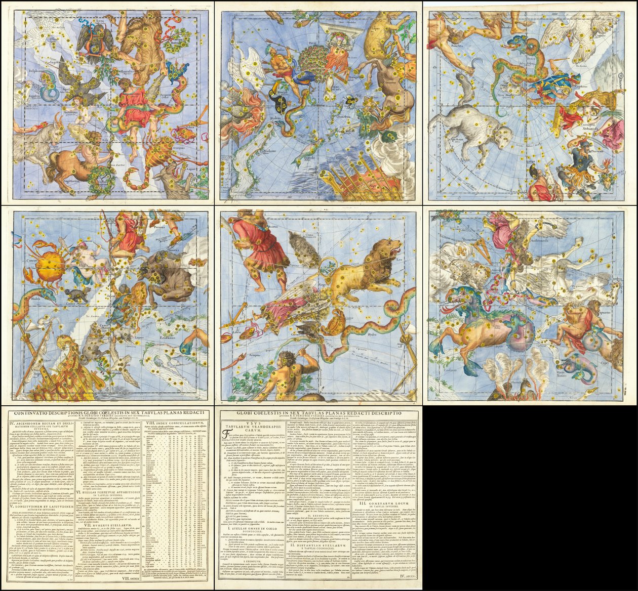 Globi Coelestis in Sex Tabulas Planas Redacti Descriptio av Christoph Weigel the Elder