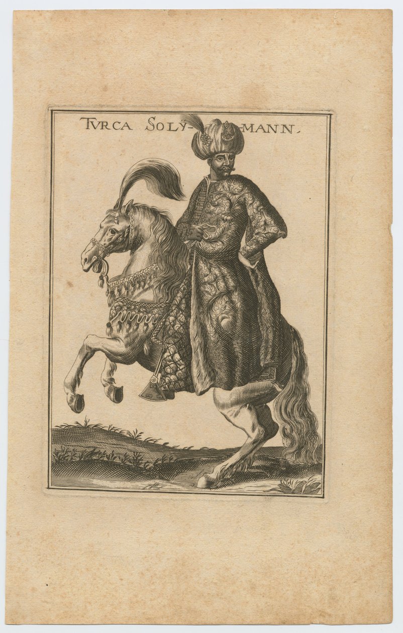 Suleiman II 1642-1691, Sultan av det osmanska riket, 1710 av Christoph Wiegel