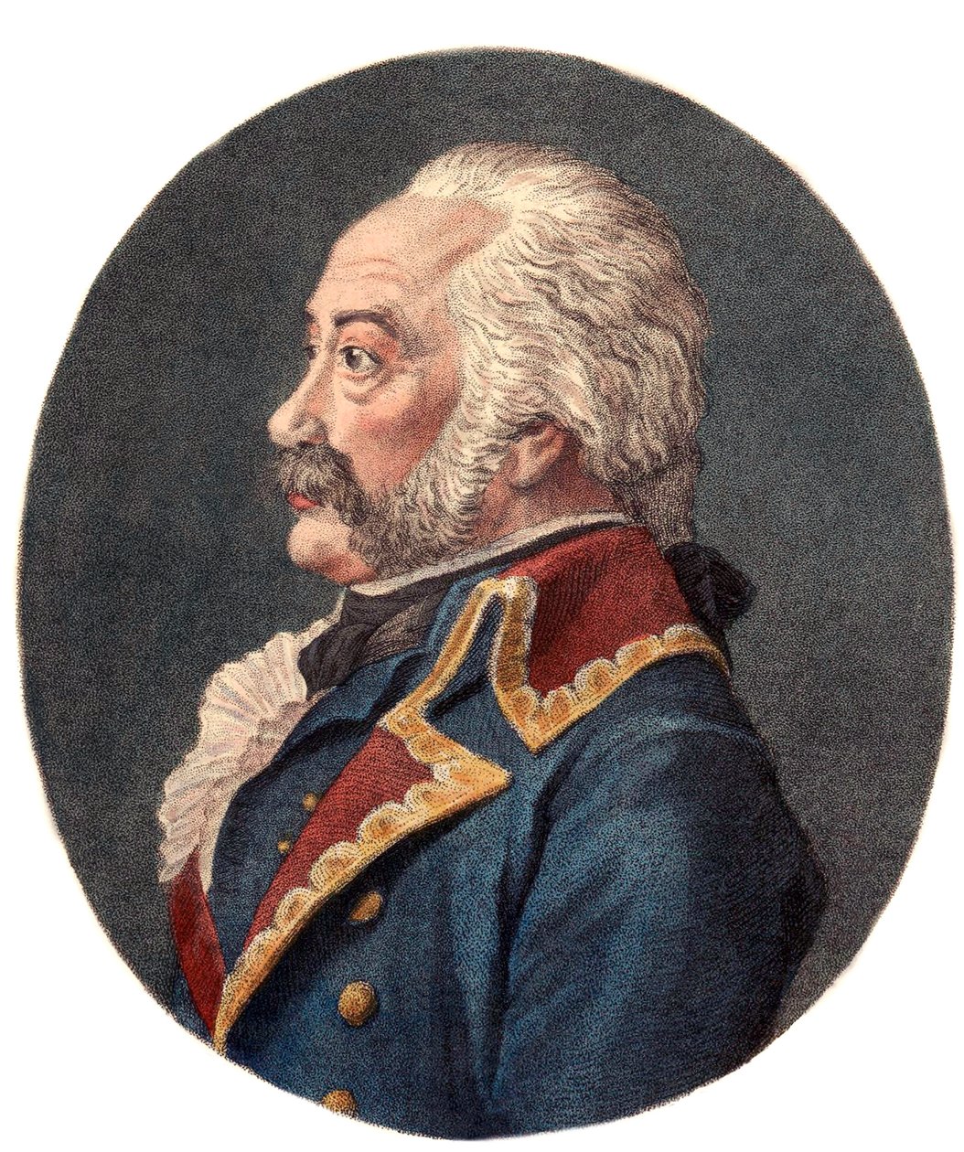 Porträtt av Adam Philippe, jarl av Custine (1740 - 1793), fransk general. av Christophe Guerin