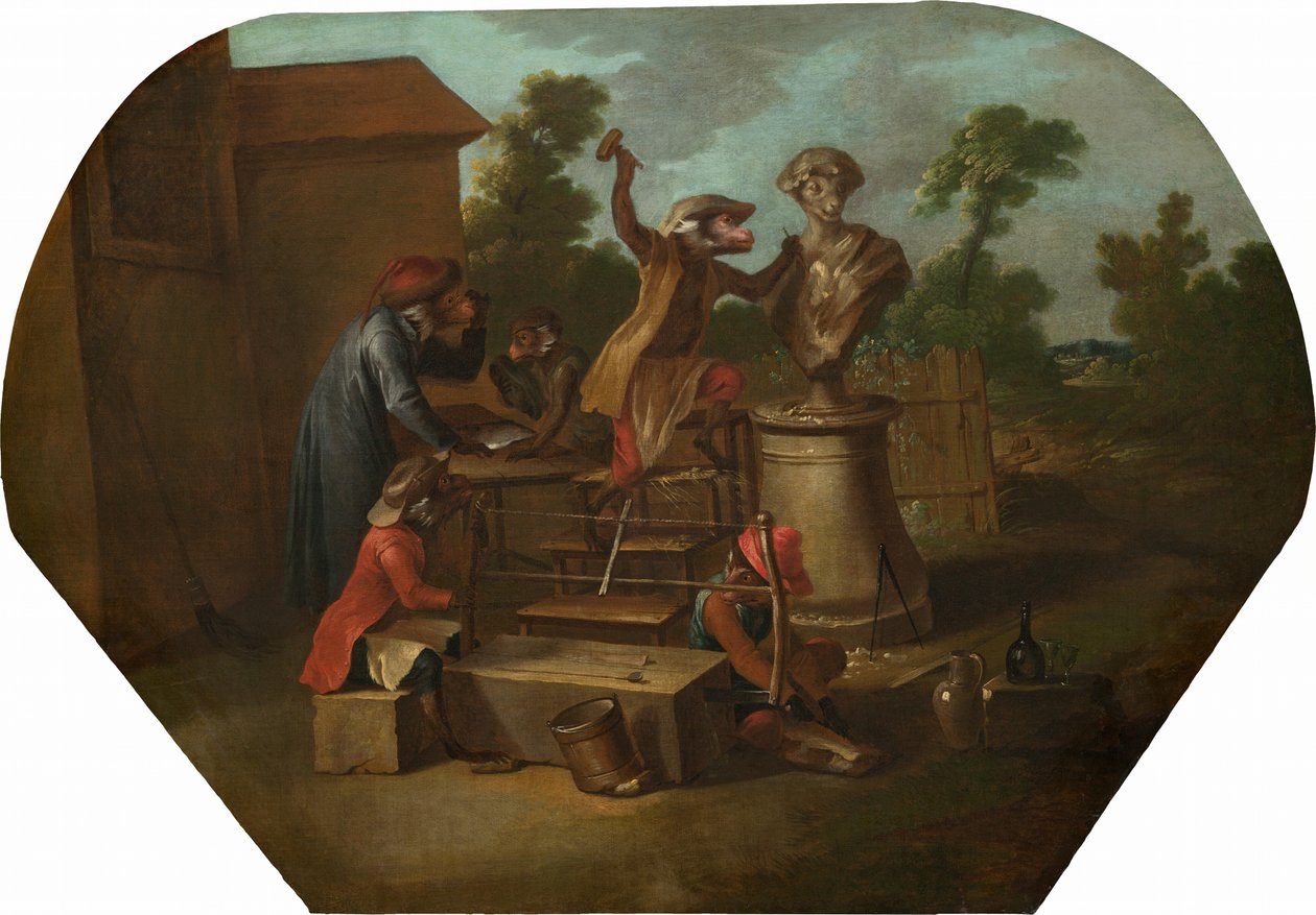 Singeri: The Sculptor, ca. 1739. av Christophe Huet
