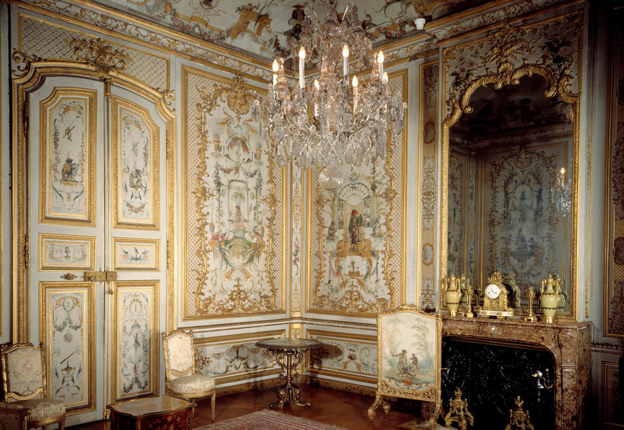 Utsikt över apornas kabinett eller "La Grande Singerie"" av Christophe Huet (1700-1759) 1737 Chantilly, Musee Conde av Christophe Huet