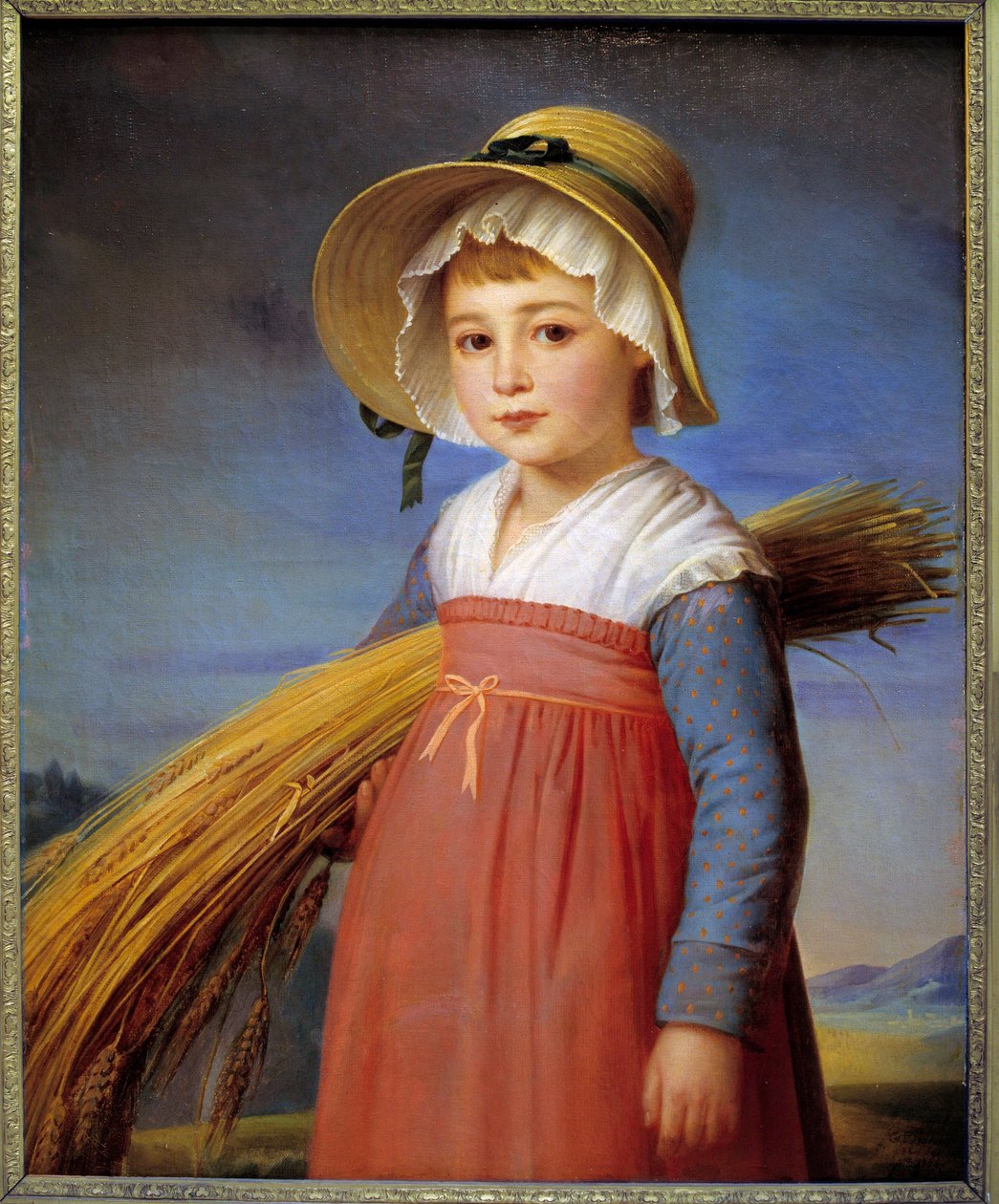 La petite gleaneuse Målning av Christophe Degeorge (1786-1854) Musee Bargoin från 1800-talet, Clermont Ferrand (Clermont-Ferrand) av Christophe Thomas Degeorge