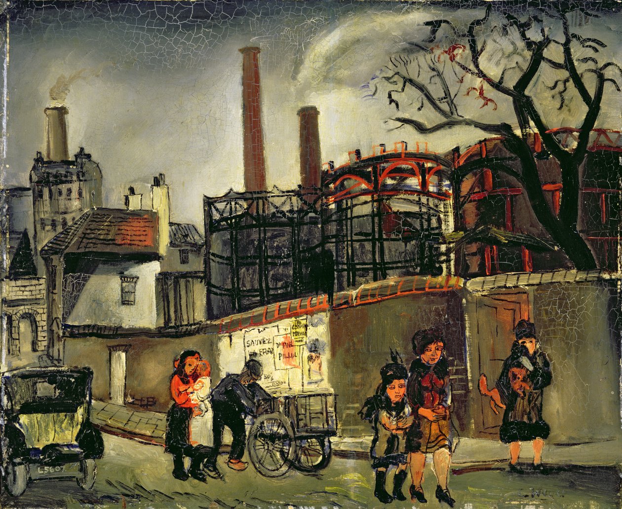 Gatubild i Paris, 1926 (bräda) av Christopher Wood