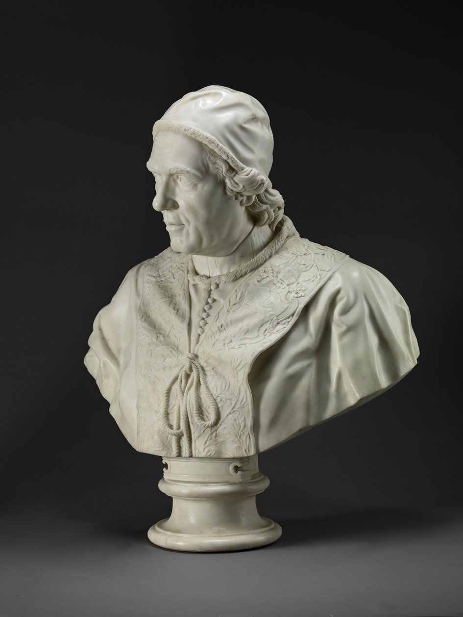 Påve Clemens XIV (1705-74) c.1772-76 (marmor) av Christopher (attr.to) Hewetson