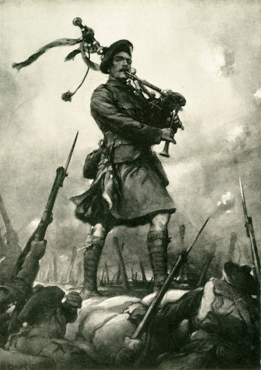 Hur Piper Laidlaw vann Victoria Cross den 25 september 1915, c1920. av Christopher Clark