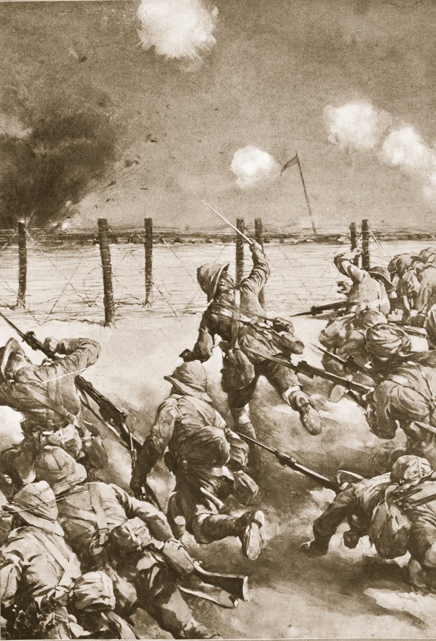 Den 2:a Dorsets vid Kut-el-Amara, attackerar de turkiska förklaringarna (lithO) av Christopher Clark