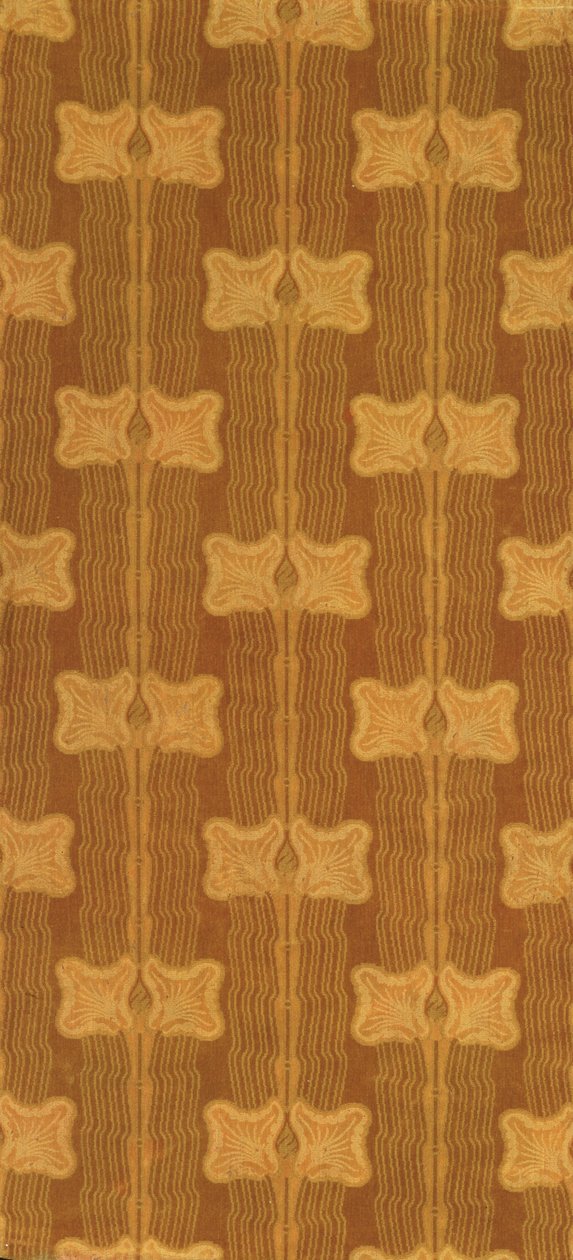 Stiliserade knoppar, ca 1880 (avskurna och oslipade sammetsfärgade) av Christopher Dresser