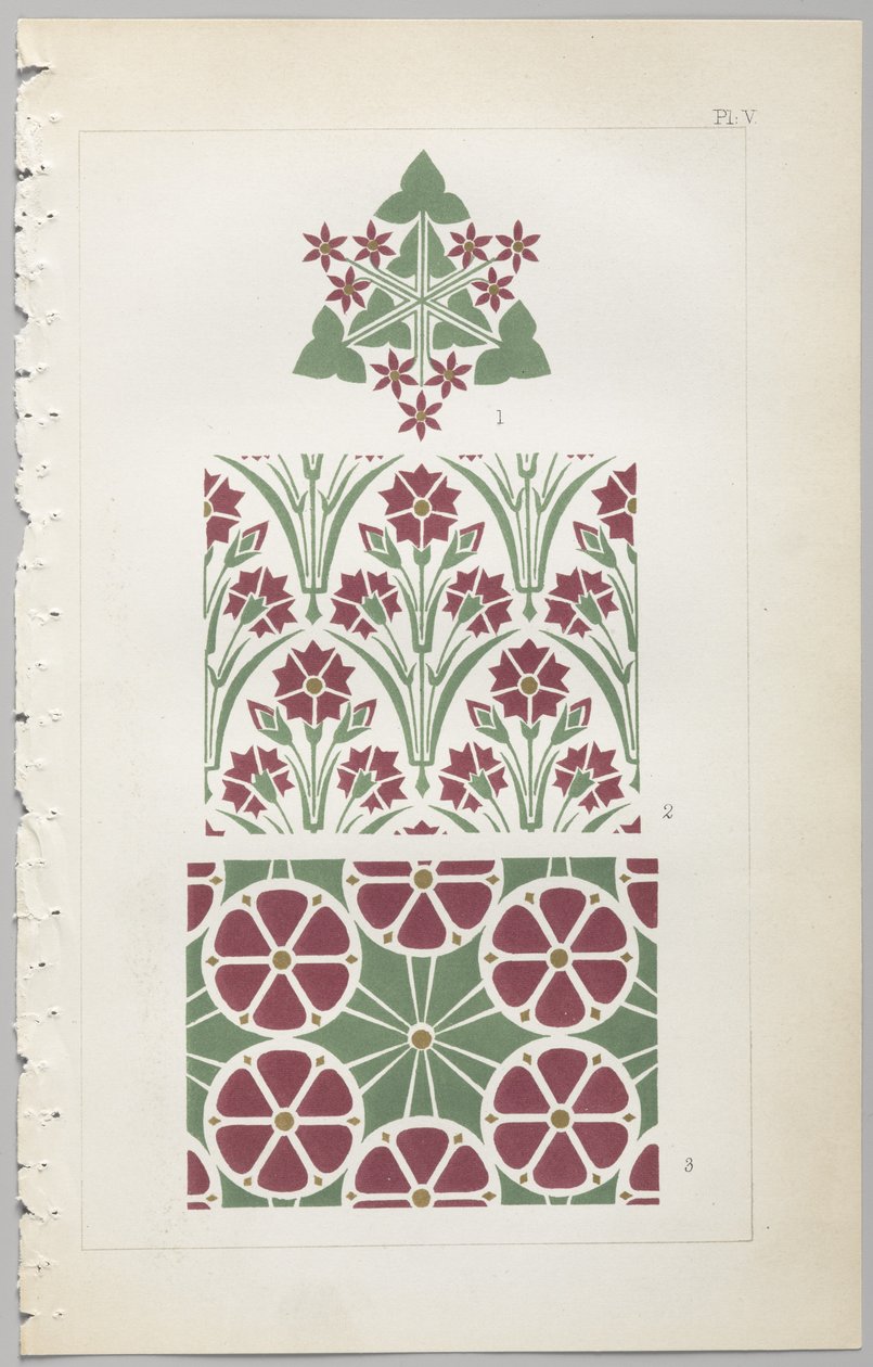 Konsten att dekorativ design: med en bilaga, som visar de timmar på dygnet då blommor öppnar, publicerad av Day & Son, London, 1862 av Christopher Dresser