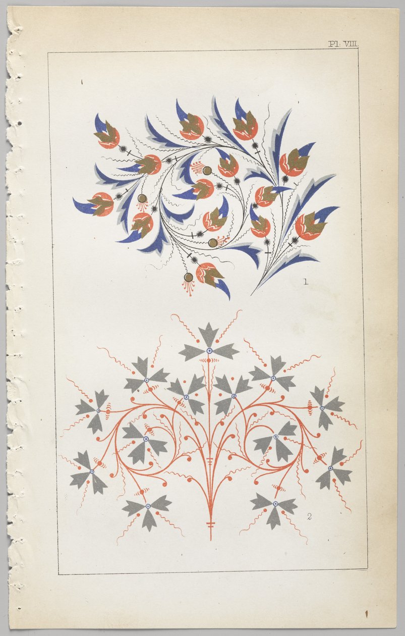Konsten att dekorativ design: med en bilaga, som visar de timmar på dygnet då blommor öppnar, publicerad av Day & Son, London, 1862 av Christopher Dresser