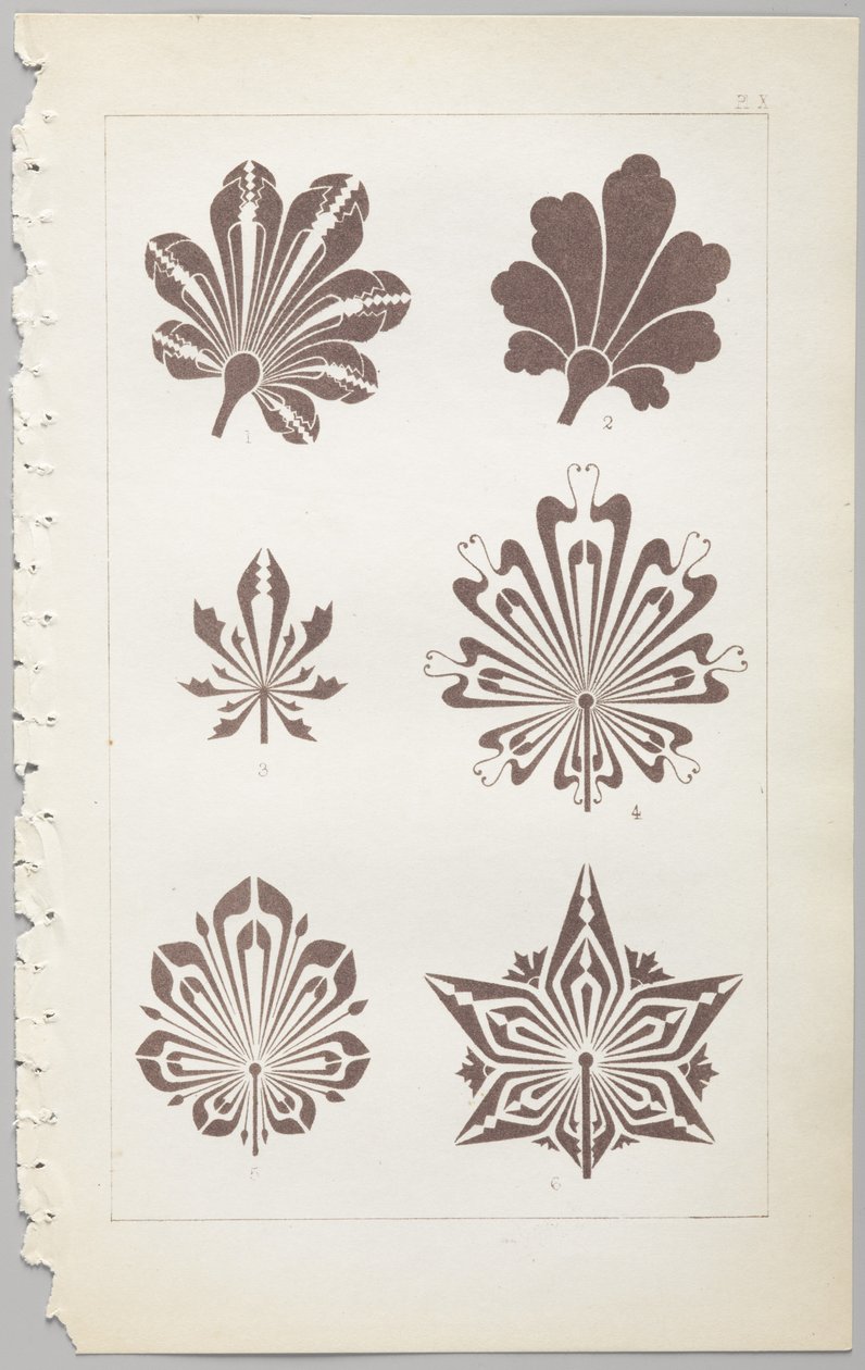 Konsten att dekorativ design: med en bilaga, som visar de timmar på dygnet då blommor öppnar, publicerad av Day & Son, London, 1862 av Christopher Dresser