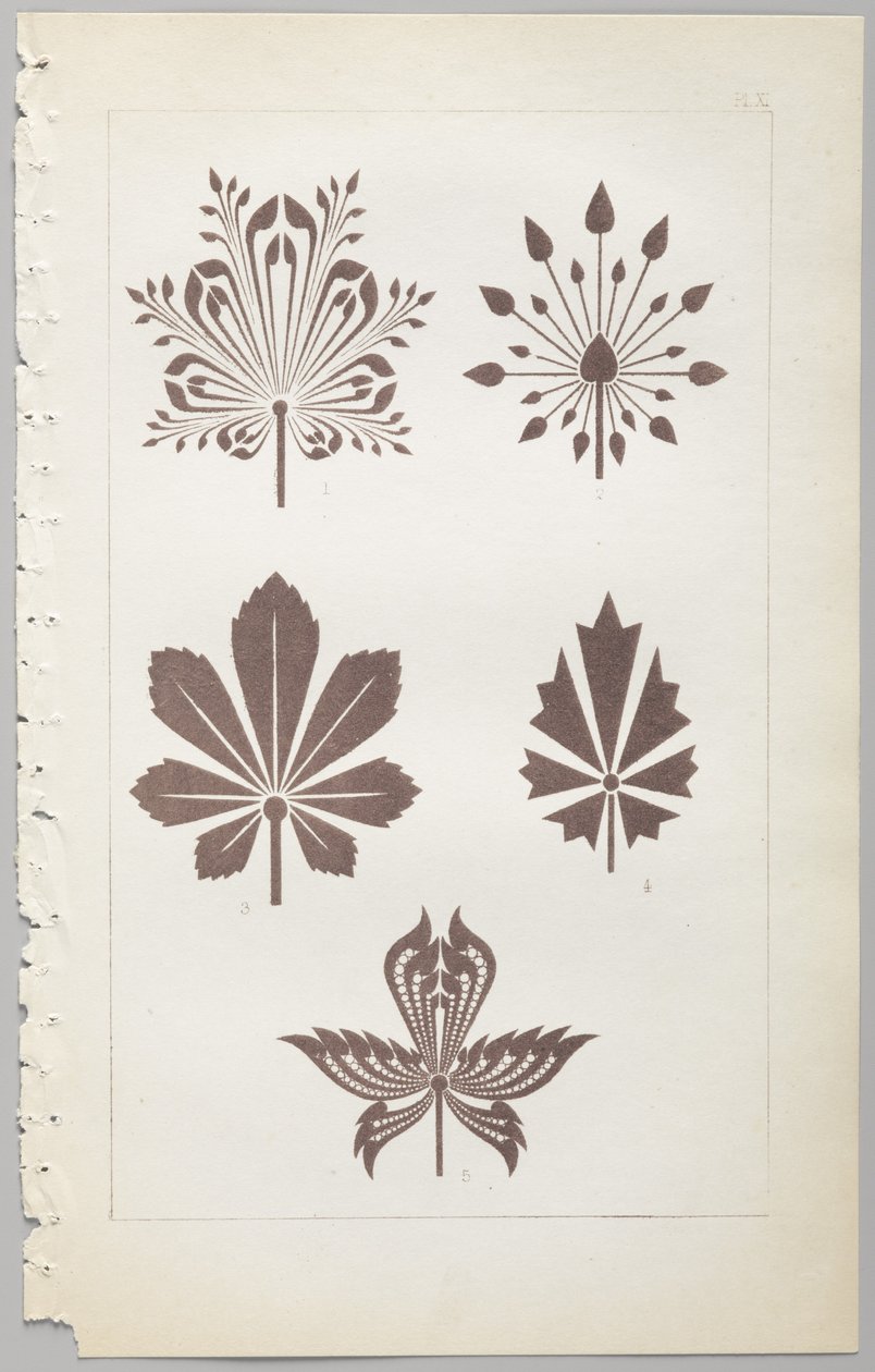 Konsten att dekorativ design: med en bilaga, som visar de timmar på dygnet då blommor öppnar, publicerad av Day & Son, London, 1862 av Christopher Dresser
