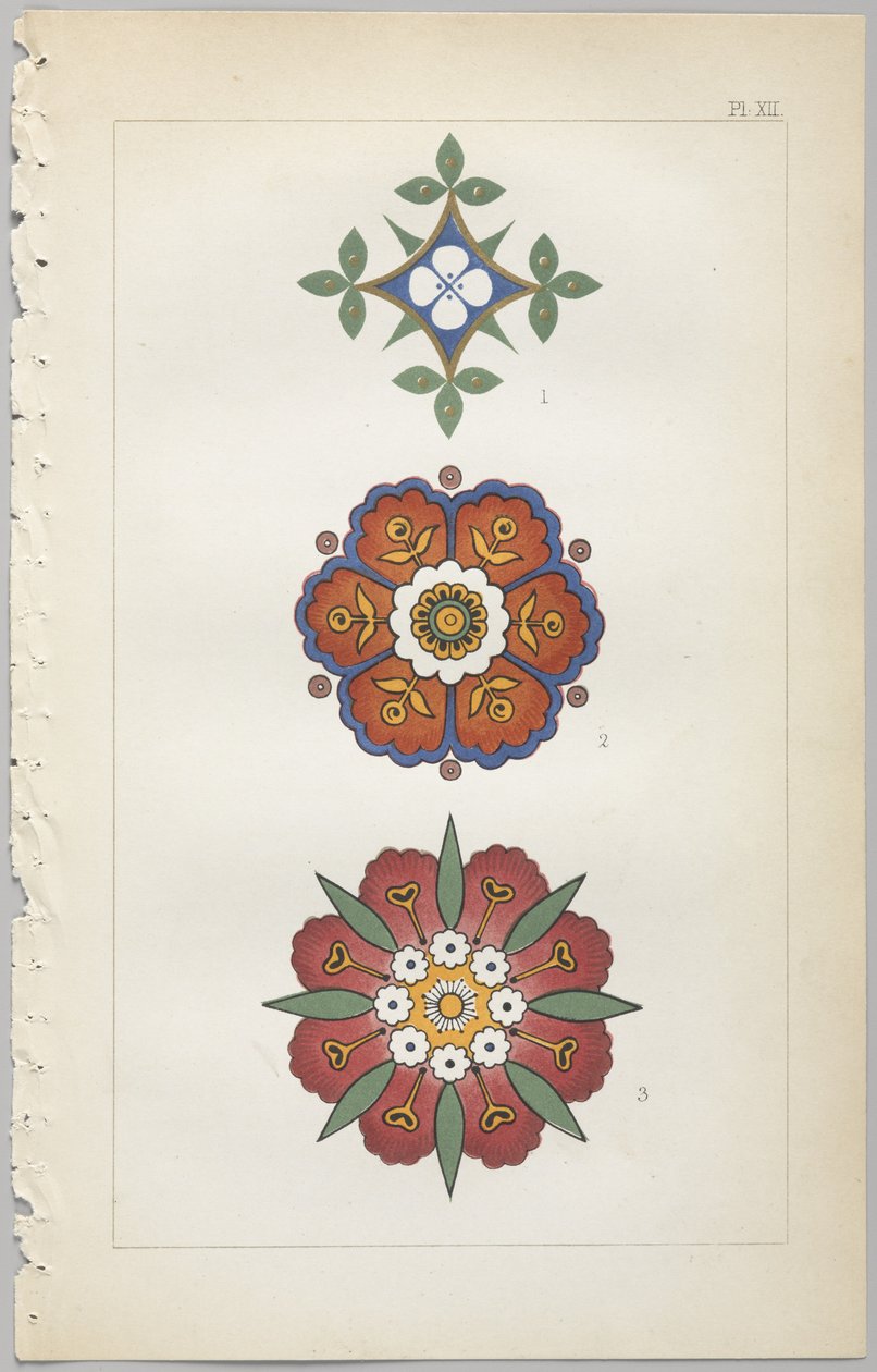 Konsten att dekorativ design: med en bilaga, som visar de timmar på dygnet då blommor öppnar, publicerad av Day & Son, London, 1862 av Christopher Dresser