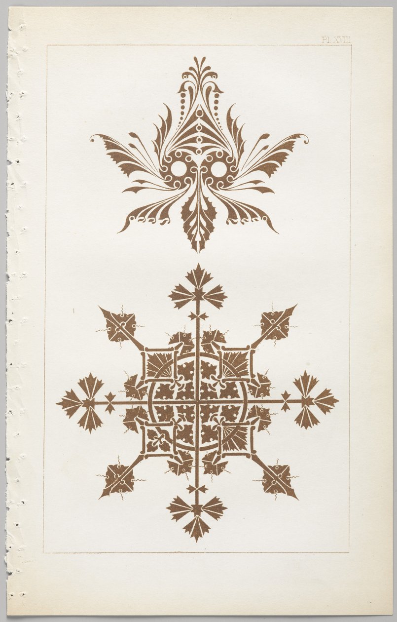 Konsten att dekorativ design: med en bilaga, som visar de timmar på dygnet då blommor öppnar, publicerad av Day & Son, London, 1862 av Christopher Dresser