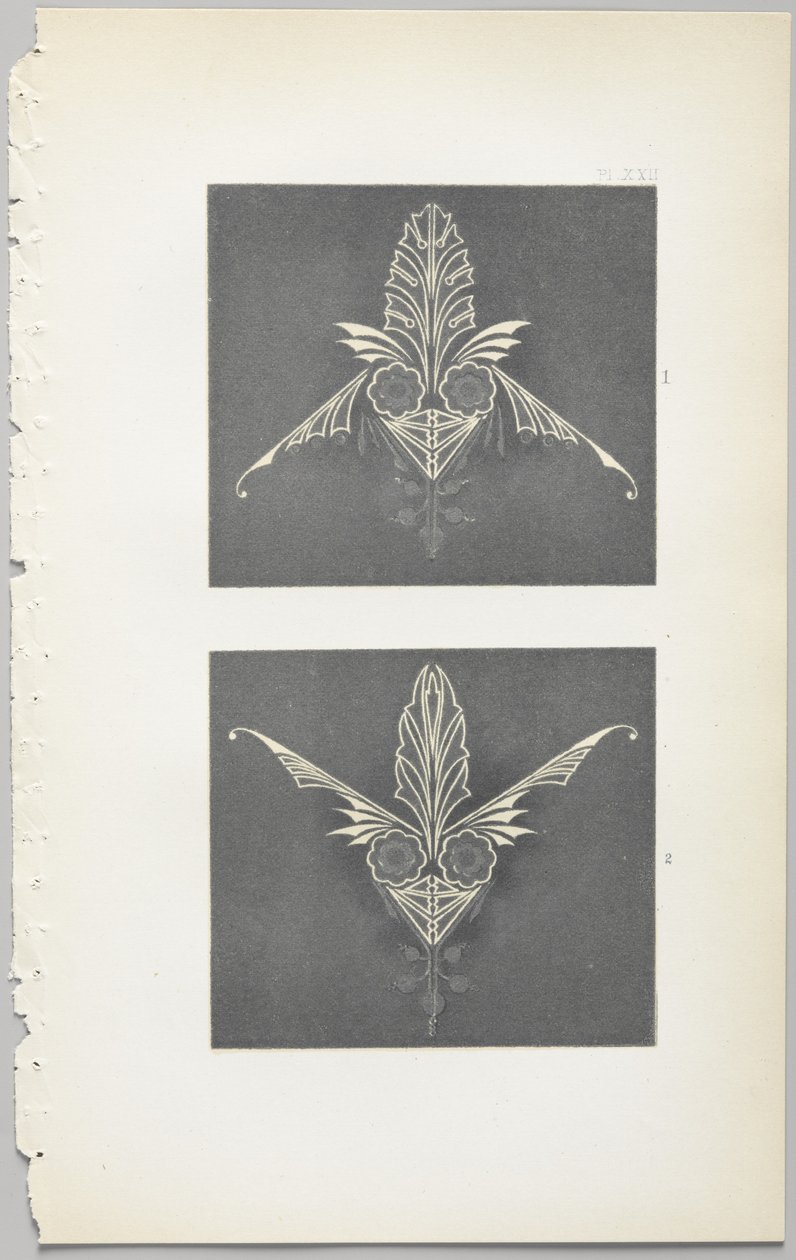 Konsten att dekorativ design: med en bilaga, som visar de timmar på dygnet då blommor öppnar, publicerad av Day & Son, London, 1862 av Christopher Dresser