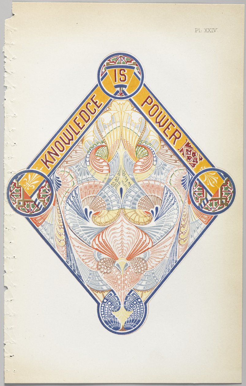 Konsten att dekorativ design: med en bilaga, som visar de timmar på dygnet då blommor öppnar, publicerad av Day & Son, London, 1862 av Christopher Dresser